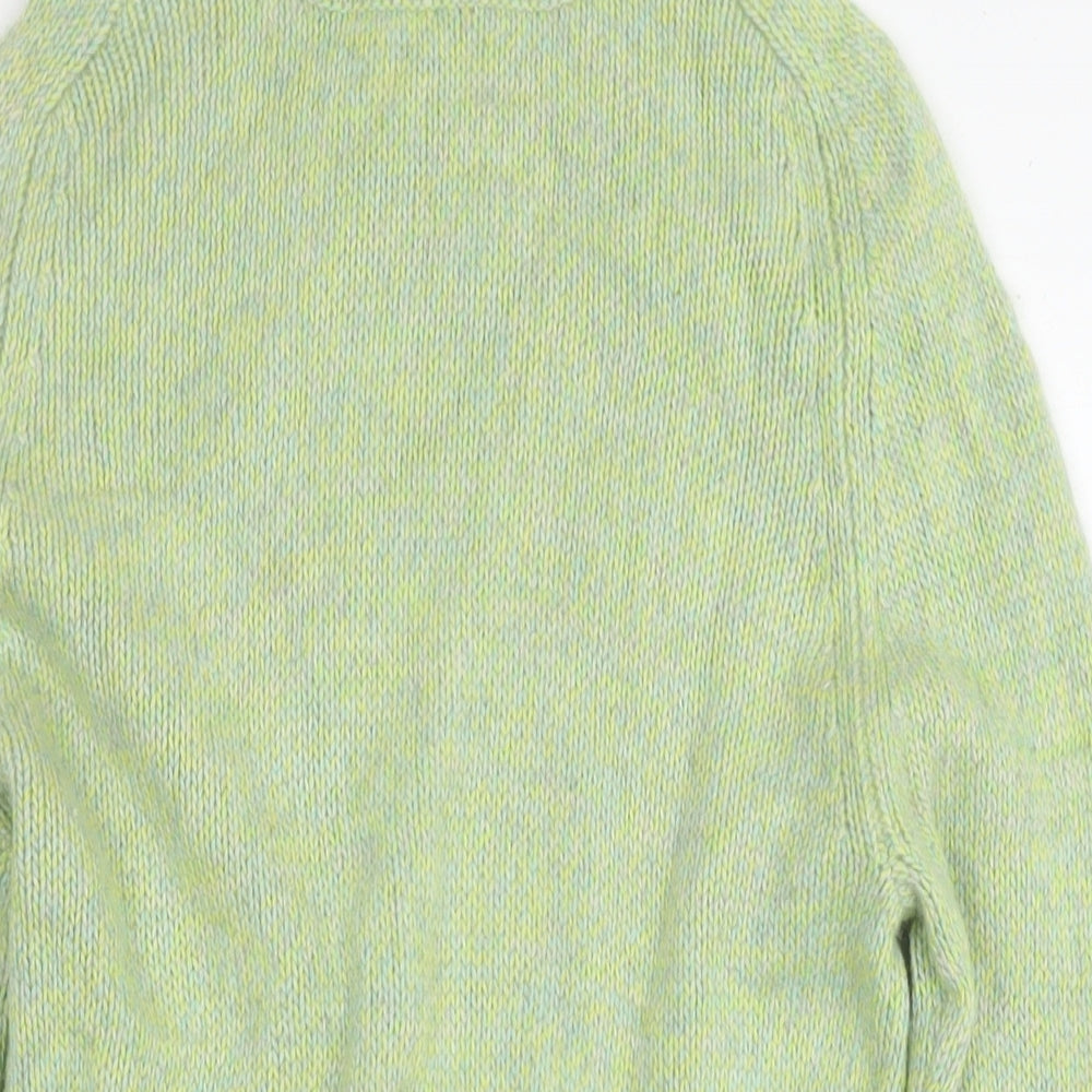 Marks and Spencer Womens Green Roll Neck Cashmere Pullover Jumper Size 10