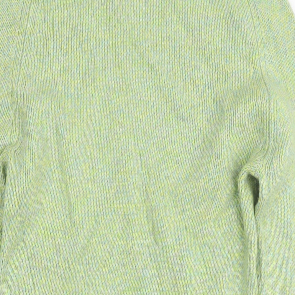 Marks and Spencer Womens Green Roll Neck Cashmere Pullover Jumper Size 10