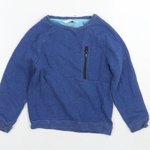 Marks and Spencer Boys Blue Cotton Pullover Sweatshirt Size 3-4 Years Pullover