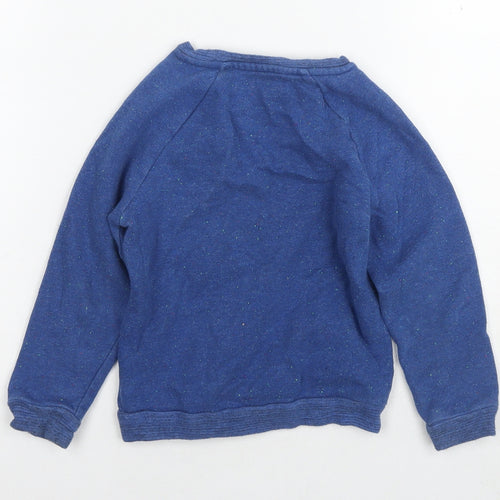Marks and Spencer Boys Blue Cotton Pullover Sweatshirt Size 3-4 Years Pullover