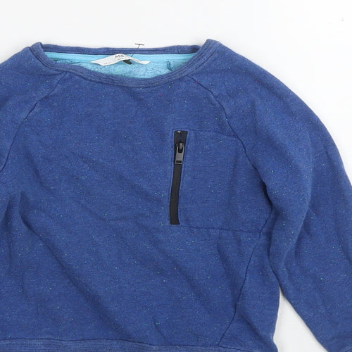 Marks and Spencer Boys Blue Cotton Pullover Sweatshirt Size 3-4 Years Pullover