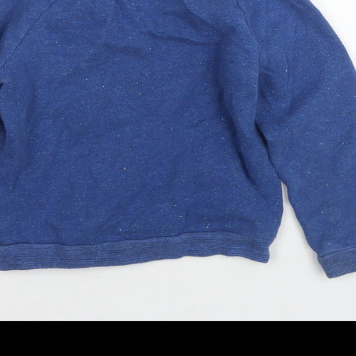 Marks and Spencer Boys Blue Cotton Pullover Sweatshirt Size 3-4 Years Pullover