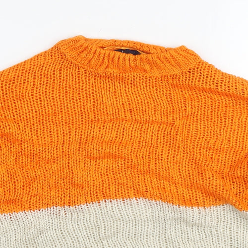 Kiabi Womens Multicoloured Round Neck Acrylic Pullover Jumper Size S