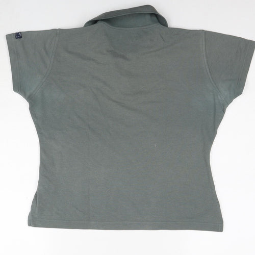 Reebok Womens Green Cotton Basic Polo Size 12 Collared