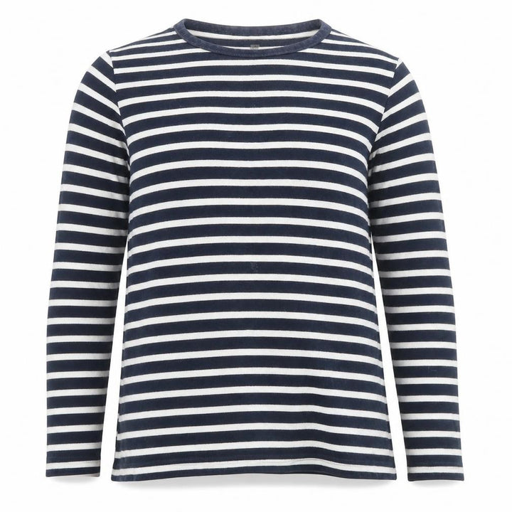 Uniqlo Girls Blue Round Neck Striped Cotton Tunic Jumper Size 13 Years Pullover