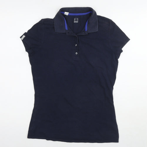 DECATHLON Mens Blue Cotton Polo Size S Collared Pullover