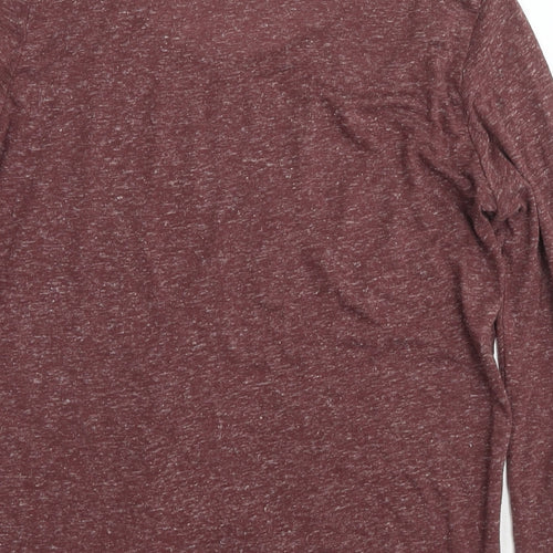 VERO MODA Womens Brown Polyester Basic T-Shirt Size S Round Neck
