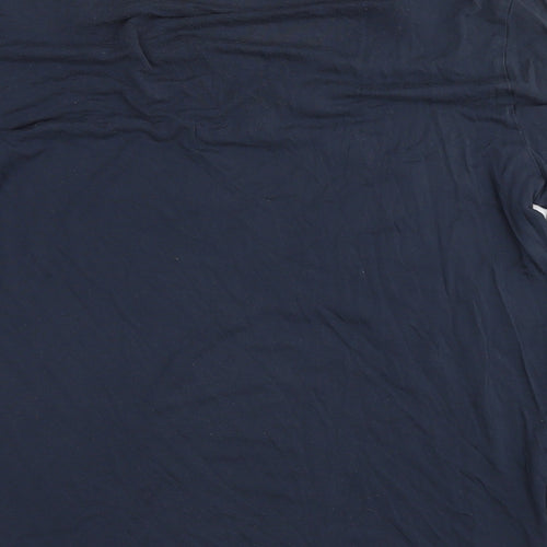 Gap Womens Blue Polyester Basic T-Shirt Size L V-Neck