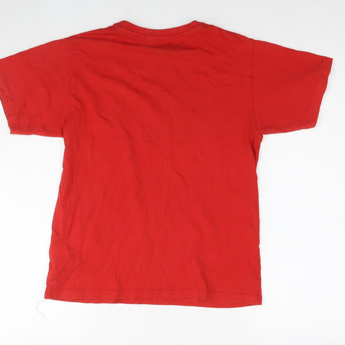 Fortnite Boys Red Cotton Basic T-Shirt Size 12 Years Round Neck Pullover - Age 12-14 Years Logo