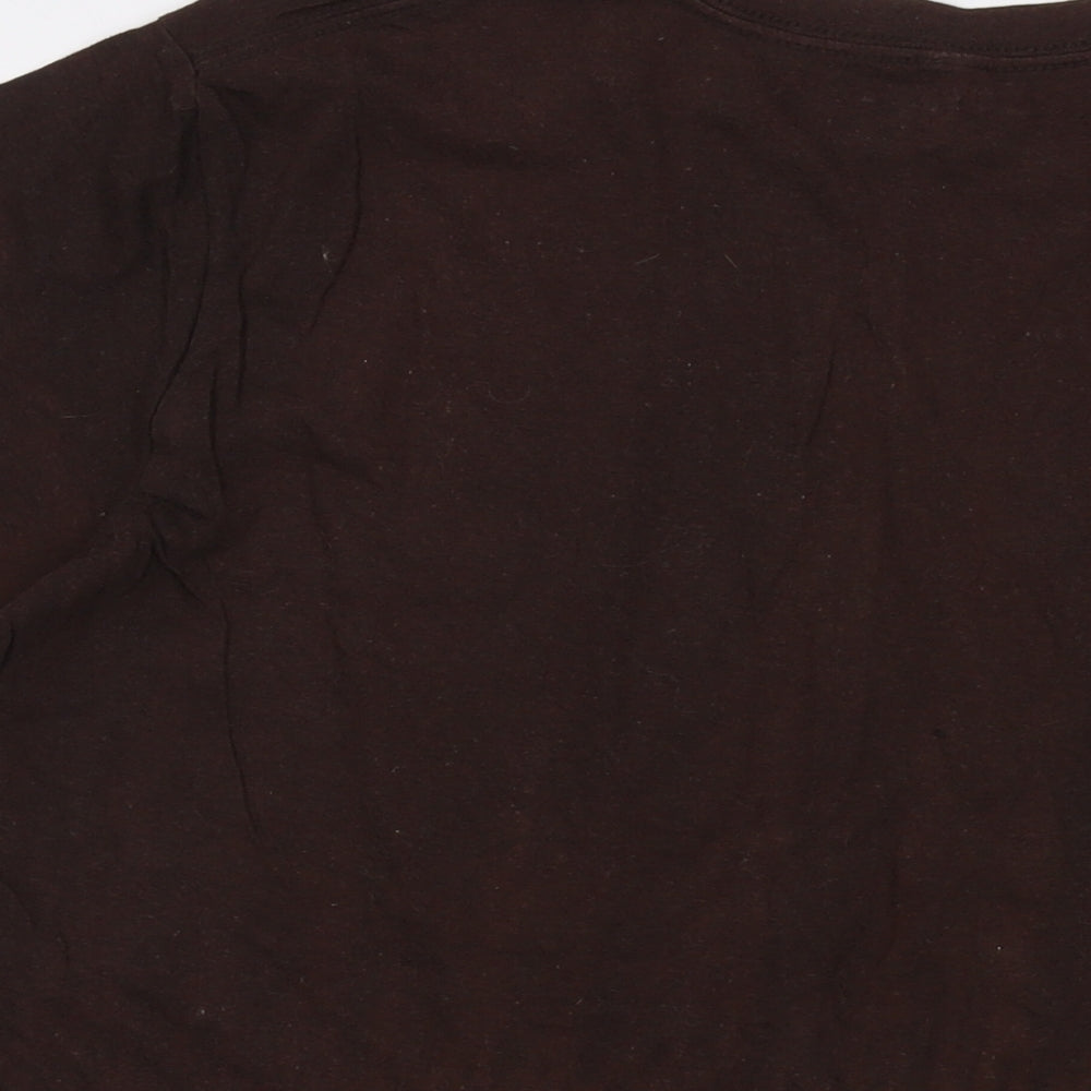 Threads Mens Brown Cotton T-Shirt Size XL Crew Neck