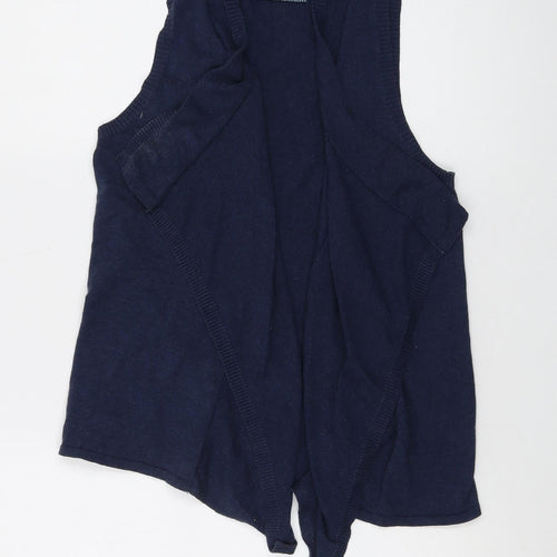 Fat Face Womens Blue V-Neck Cotton Cardigan Jumper Size M