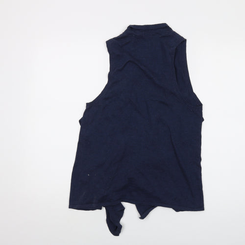 Fat Face Womens Blue V-Neck Cotton Cardigan Jumper Size M