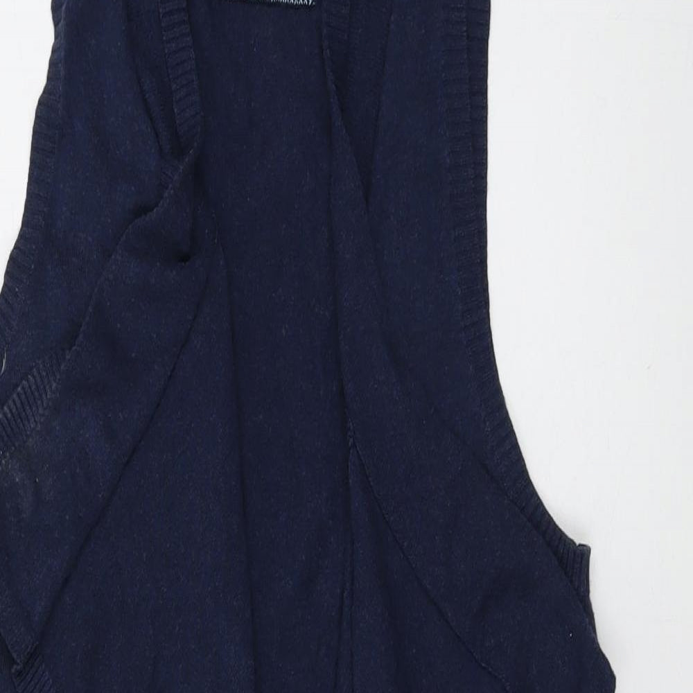 Fat Face Womens Blue V-Neck Cotton Cardigan Jumper Size M