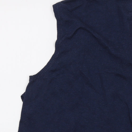 Fat Face Womens Blue V-Neck Cotton Cardigan Jumper Size M