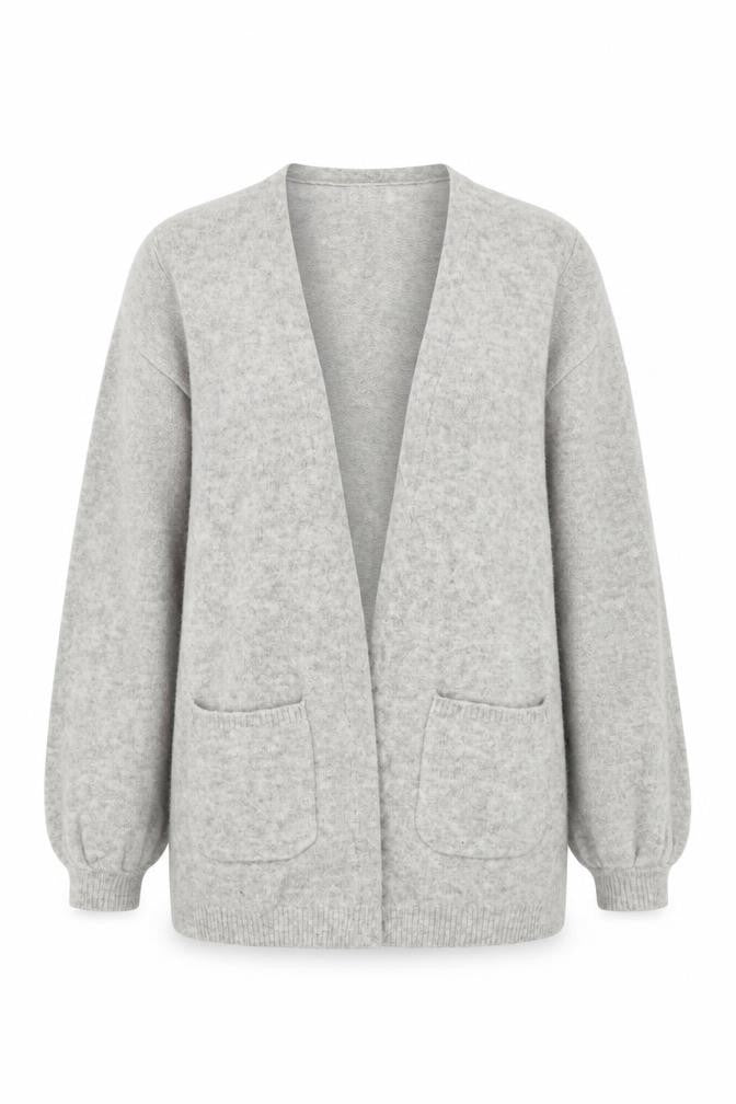 Monsoon Womens Grey V-Neck Acrylic Cardigan Jumper Size M