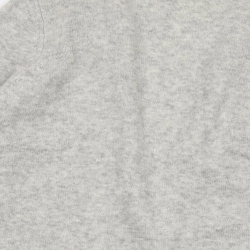 Monsoon Womens Grey V-Neck Acrylic Cardigan Jumper Size M