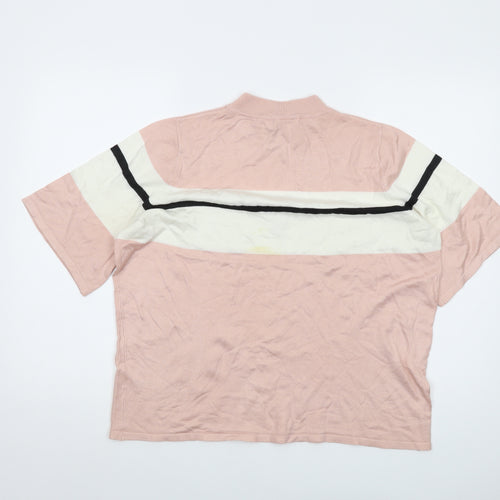 Very Womens Pink Crew Neck Acrylic Pullover Jumper Size 18