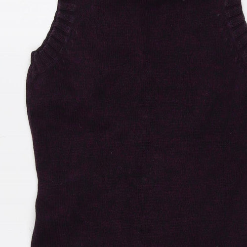 Planet Womens Pink V-Neck Cotton Tunic Jumper Size S