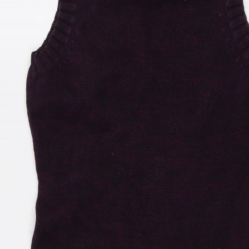 Planet Womens Pink V-Neck Cotton Tunic Jumper Size S