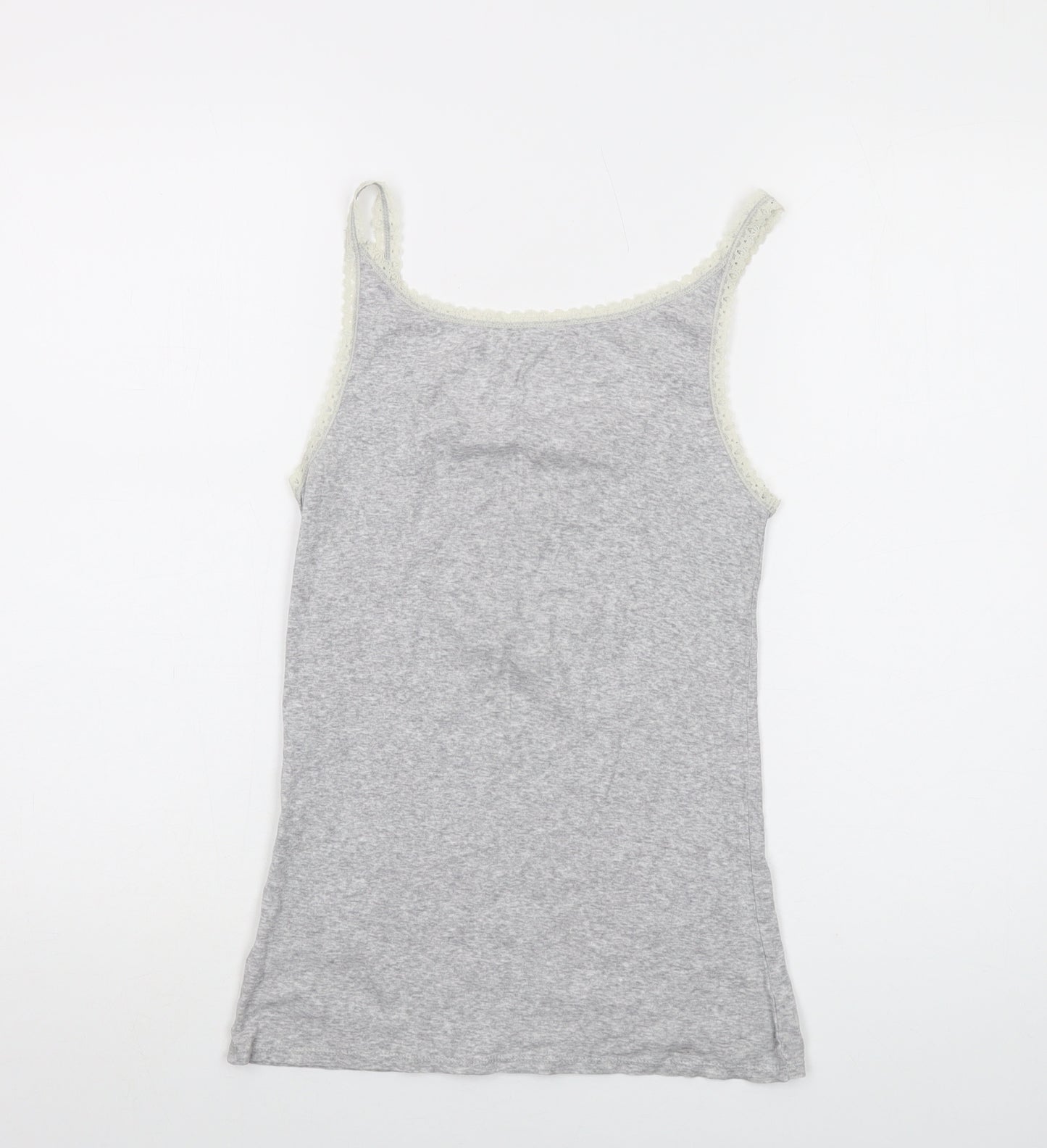 Gap Womens Grey Cotton Basic Tank Size S Round Neck