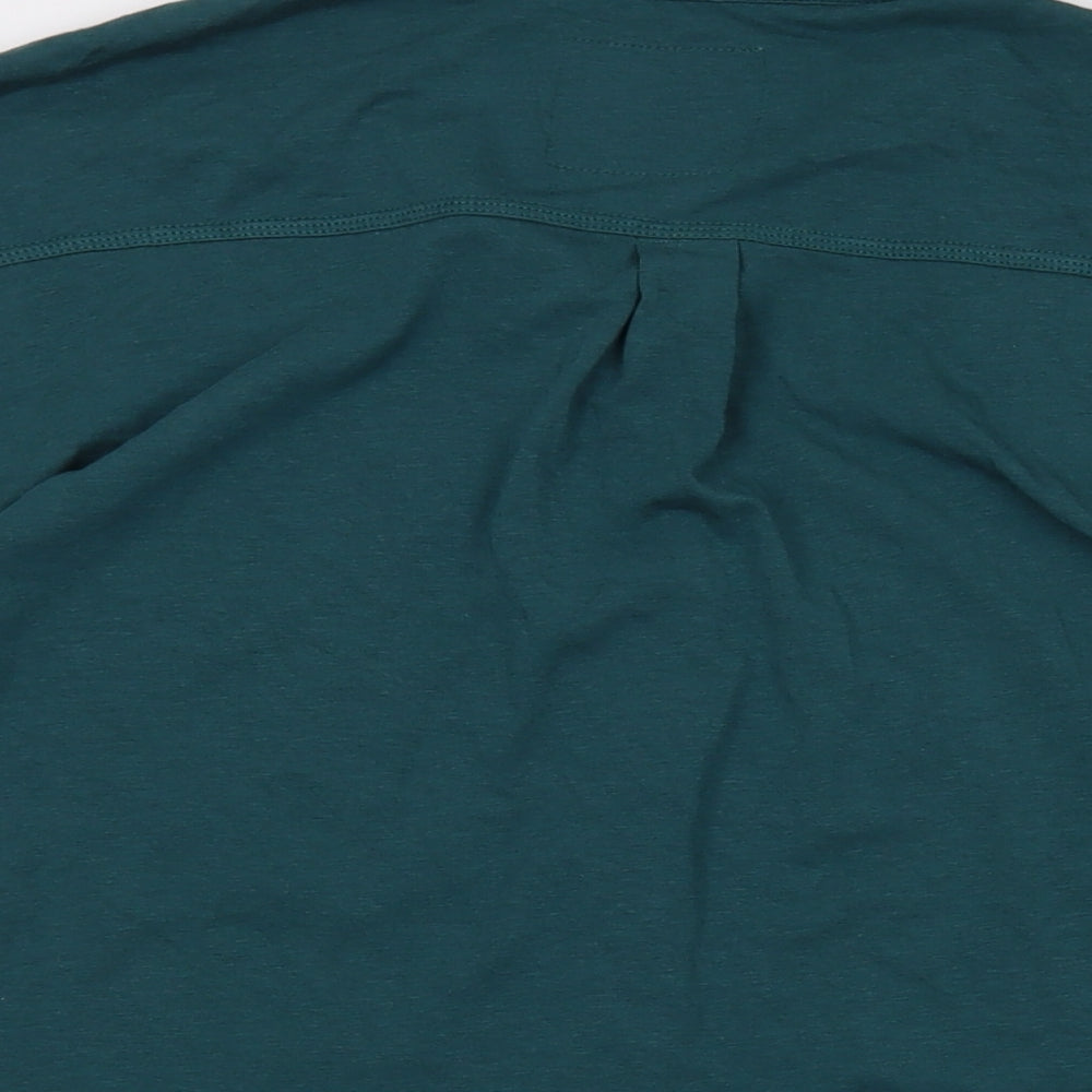 Weird Fish Mens Green Cotton Button-Up Size 2XL Collared Button