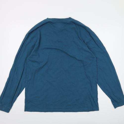 Edwin Mens Blue Cotton T-Shirt Size M Crew Neck