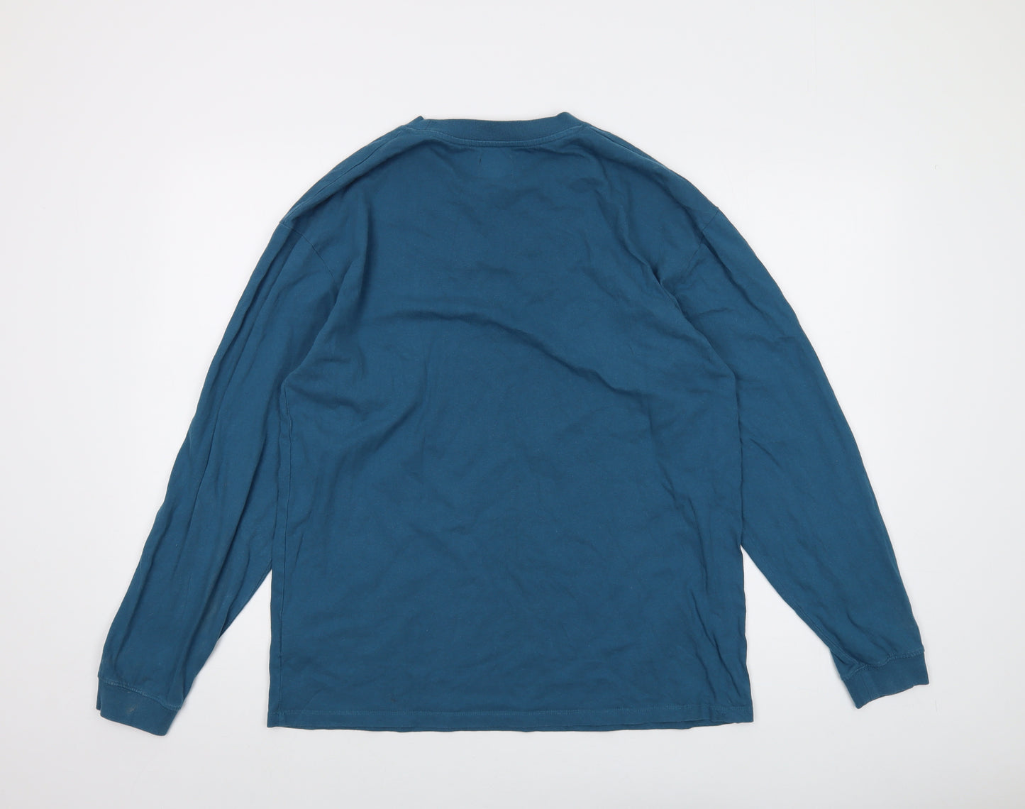 Edwin Mens Blue Cotton T-Shirt Size M Crew Neck