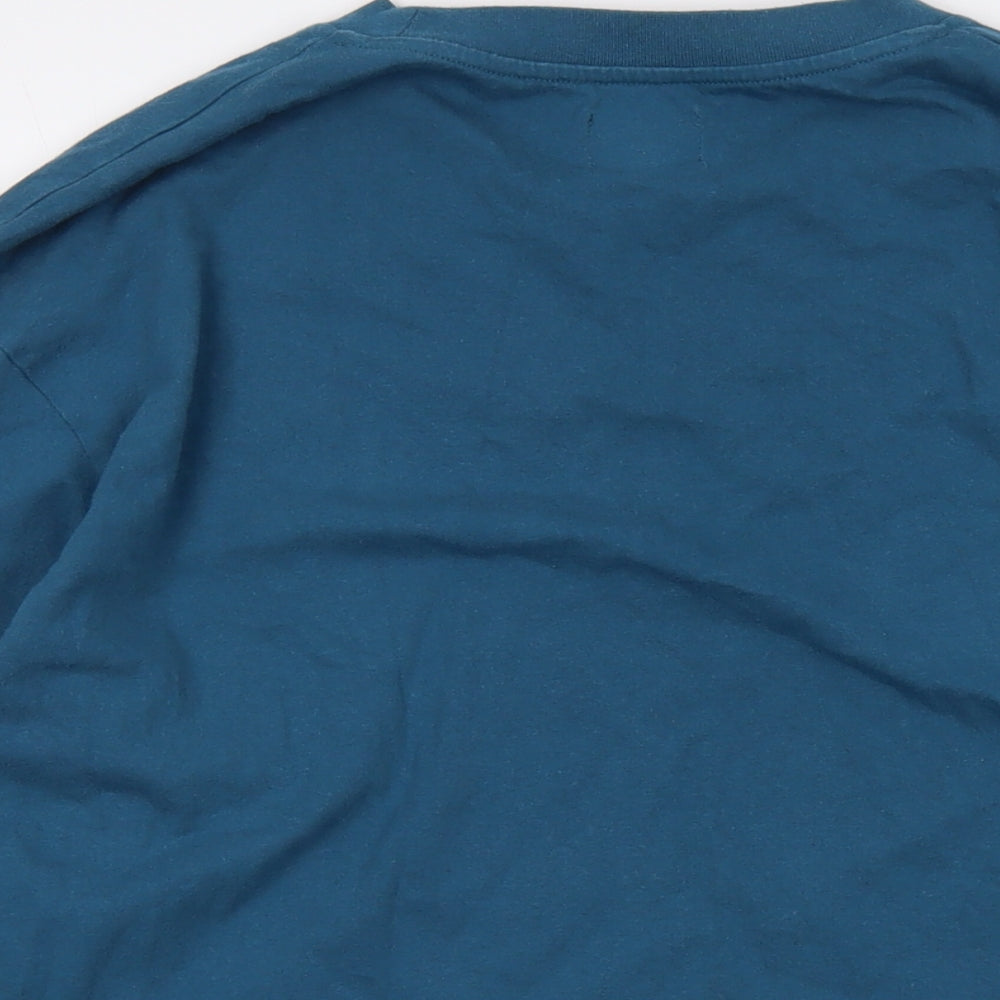Edwin Mens Blue Cotton T-Shirt Size M Crew Neck