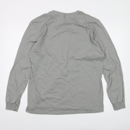 Marmot Mens Grey Cotton T-Shirt Size L Crew Neck