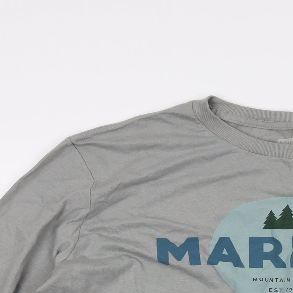 Marmot Mens Grey Cotton T-Shirt Size L Crew Neck