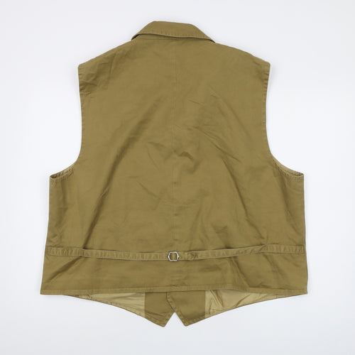 Orvis Mens Brown Jacket Waistcoat Size 2XL Button
