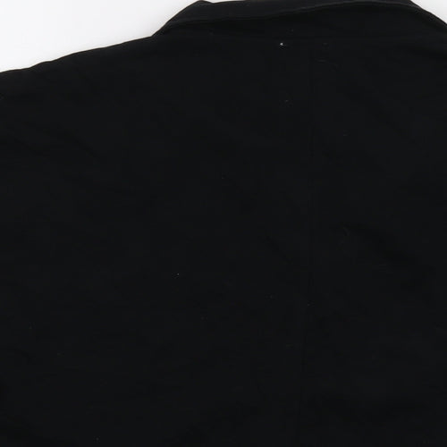 Cotton On Womens Black Cotton Cropped T-Shirt Size M V-Neck
