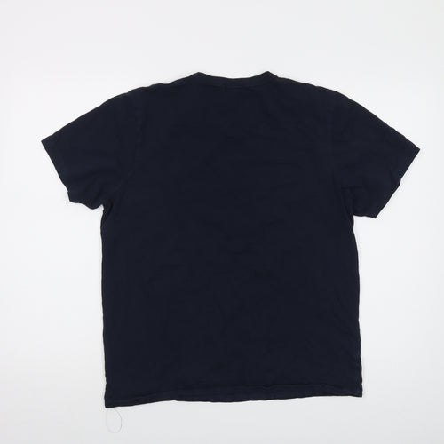 Jigsaw Womens Blue Cotton Basic T-Shirt Size S Crew Neck