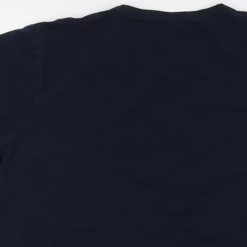 Jigsaw Womens Blue Cotton Basic T-Shirt Size S Crew Neck