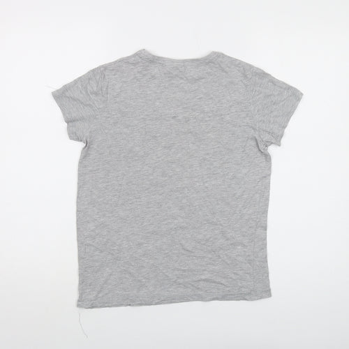 Jurassic Park Boys Grey Cotton Basic T-Shirt Size 12-13 Years Crew Neck Pullover