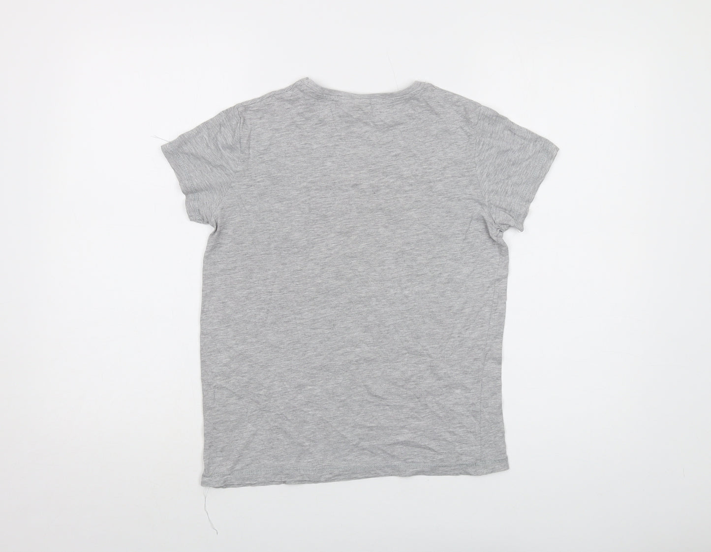 Jurassic Park Boys Grey Cotton Basic T-Shirt Size 12-13 Years Crew Neck Pullover