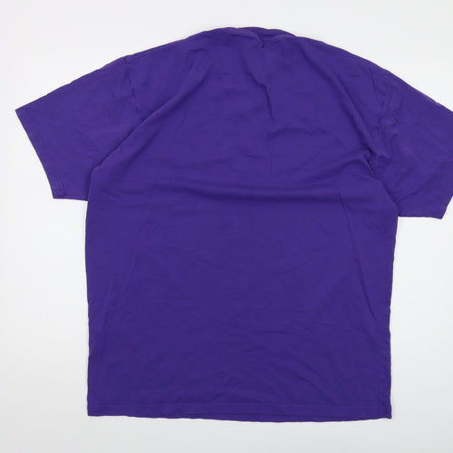 Vans Mens Purple Cotton T-Shirt Size XL Crew Neck