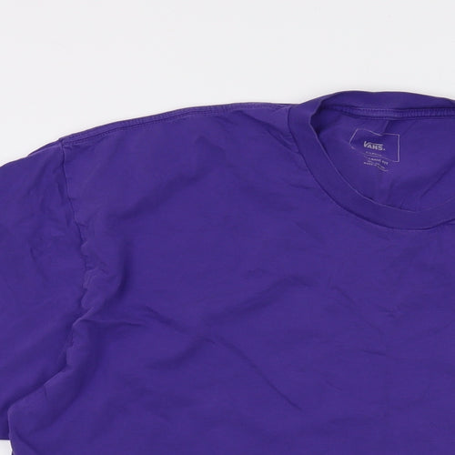 Vans Mens Purple Cotton T-Shirt Size XL Crew Neck