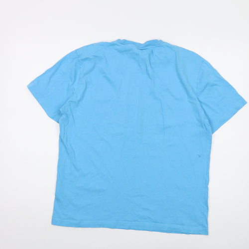Calvin Klein Womens Blue Cotton Basic T-Shirt Size XL Crew Neck