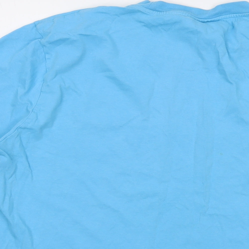 Calvin Klein Womens Blue Cotton Basic T-Shirt Size XL Crew Neck