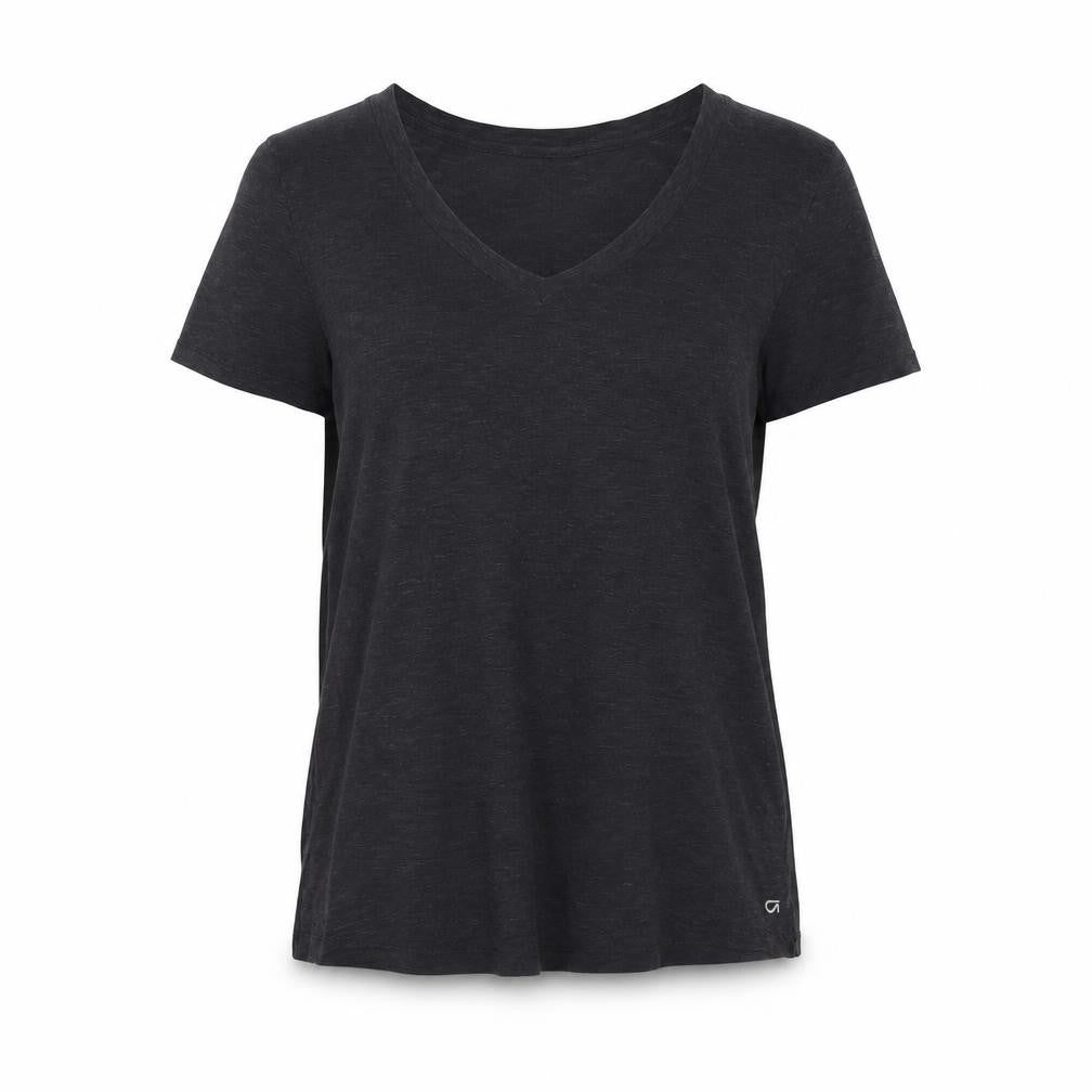 Gap Womens Grey Polyester Basic T-Shirt Size XS V-Neck Pullover
