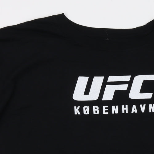 UFC Mens Black Cotton T-Shirt Size XL Crew Neck