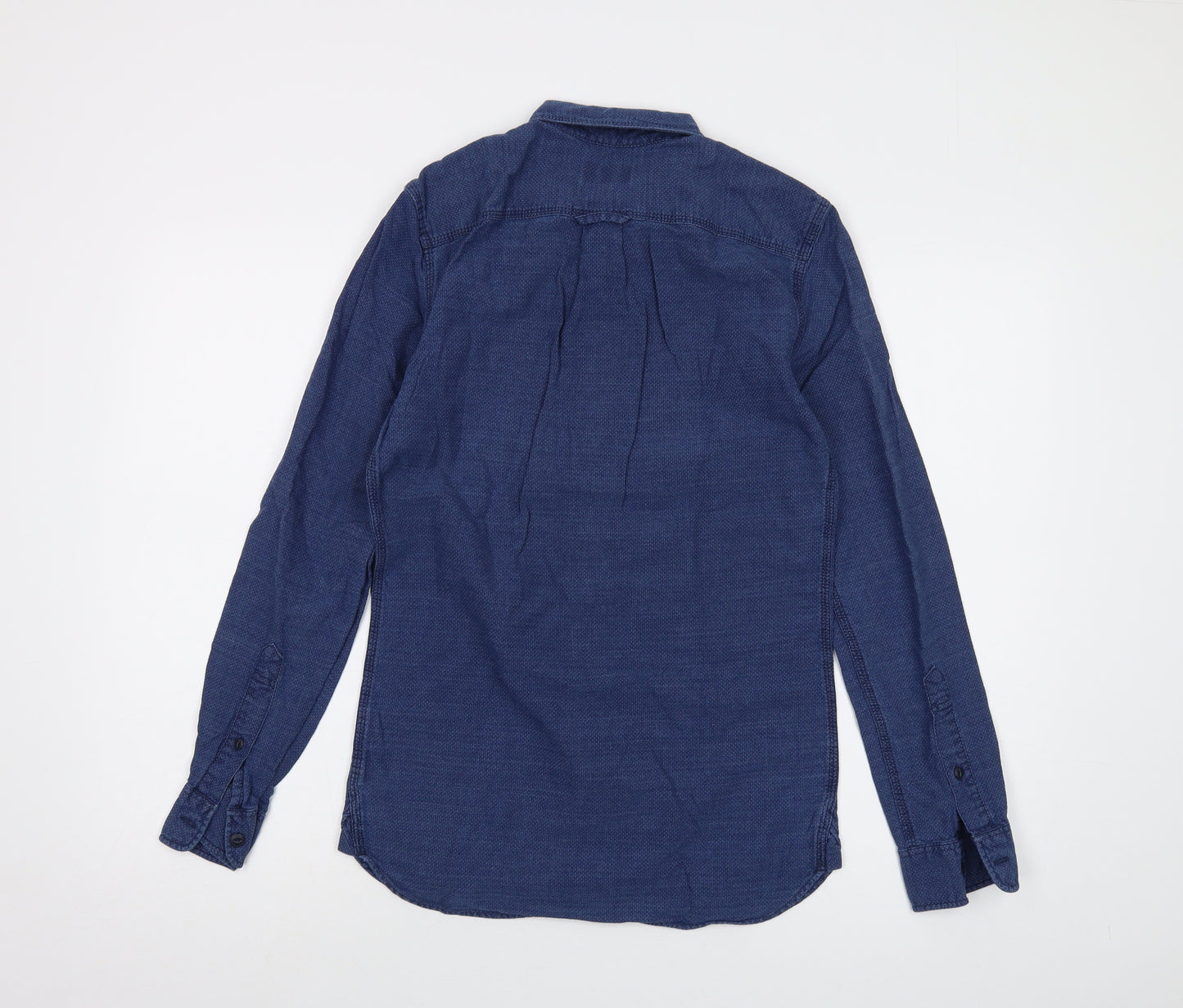 Jack Wills Mens Blue Cotton Button-Up Size XS Collared Button