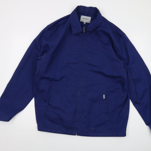 Carhartt Mens Blue Jacket Size 2XL Zip