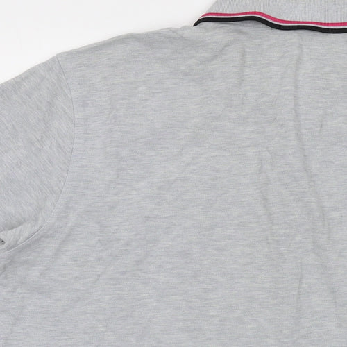 Fred Perry Mens Grey Cotton Polo Size XL Collared Button