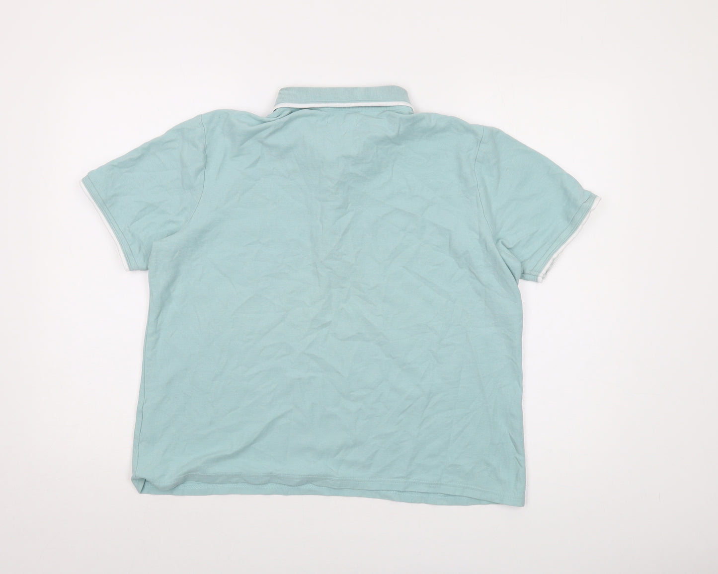 ARISTA Womens Green Cotton Basic Polo Size 16 Collared