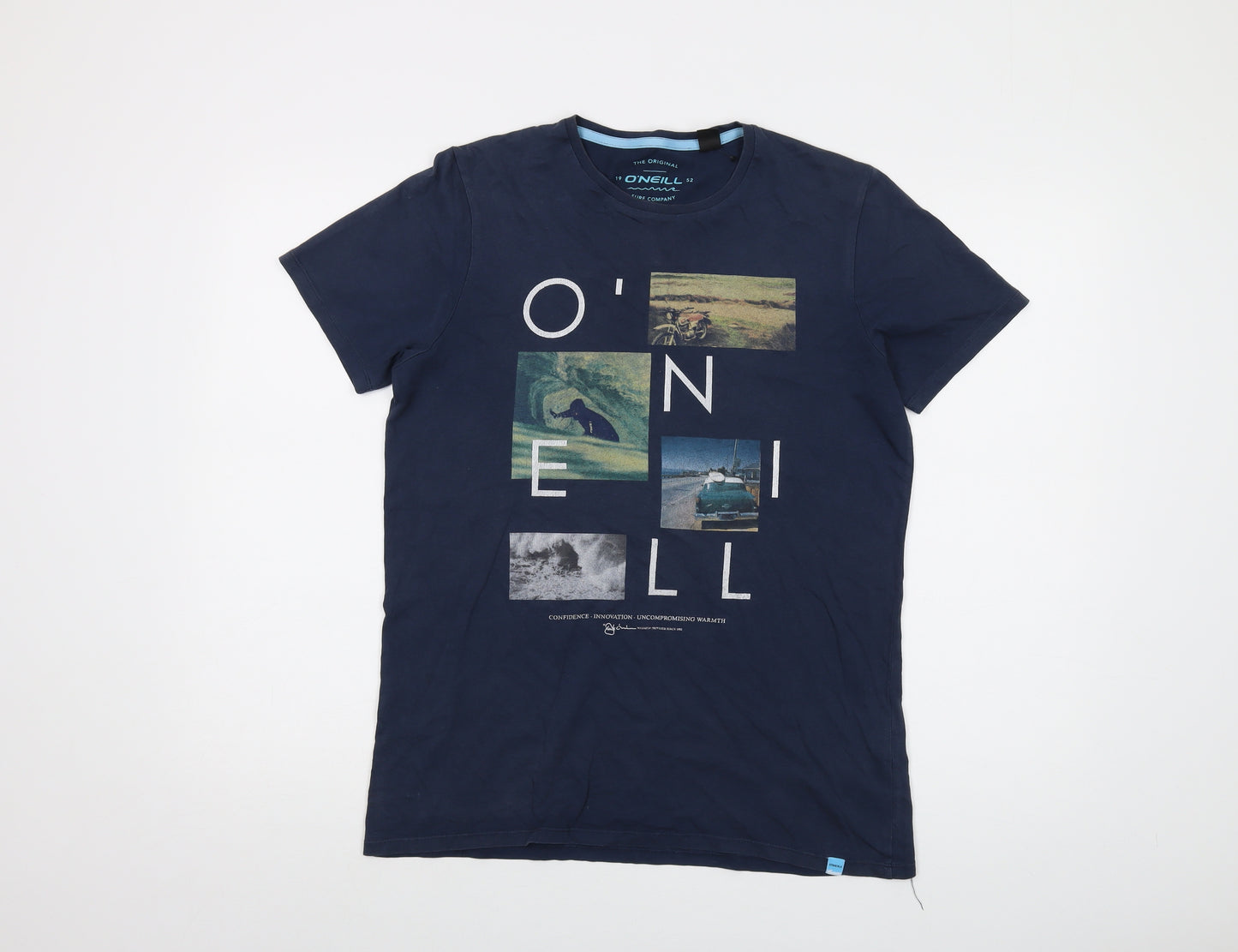 O'Neill Boys Blue Cotton Basic T-Shirt Size 16 Years Crew Neck Pullover