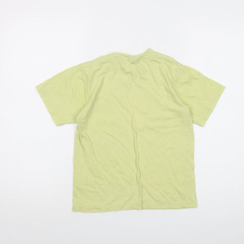 Nike Boys Green Cotton Basic T-Shirt Size 7-8 Years Crew Neck Pullover