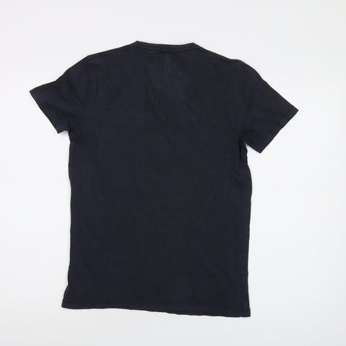 Abercrombie & Fitch Mens Blue Cotton T-Shirt Size XS V-Neck