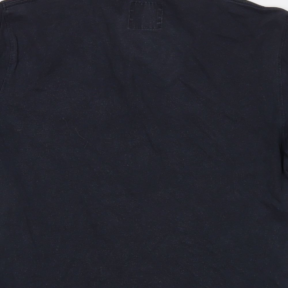 Abercrombie & Fitch Mens Blue Cotton T-Shirt Size XS V-Neck